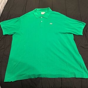 Lacoste Polo Shirt Mens Green 4XL Embroidered Croc Logo Preppy
